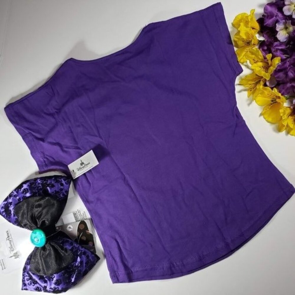 Disney Parks Grape Soda Tee Shirt Up Bottle Cap Pixar Knit Shirt Girls Blouse - Picture 5 of 8